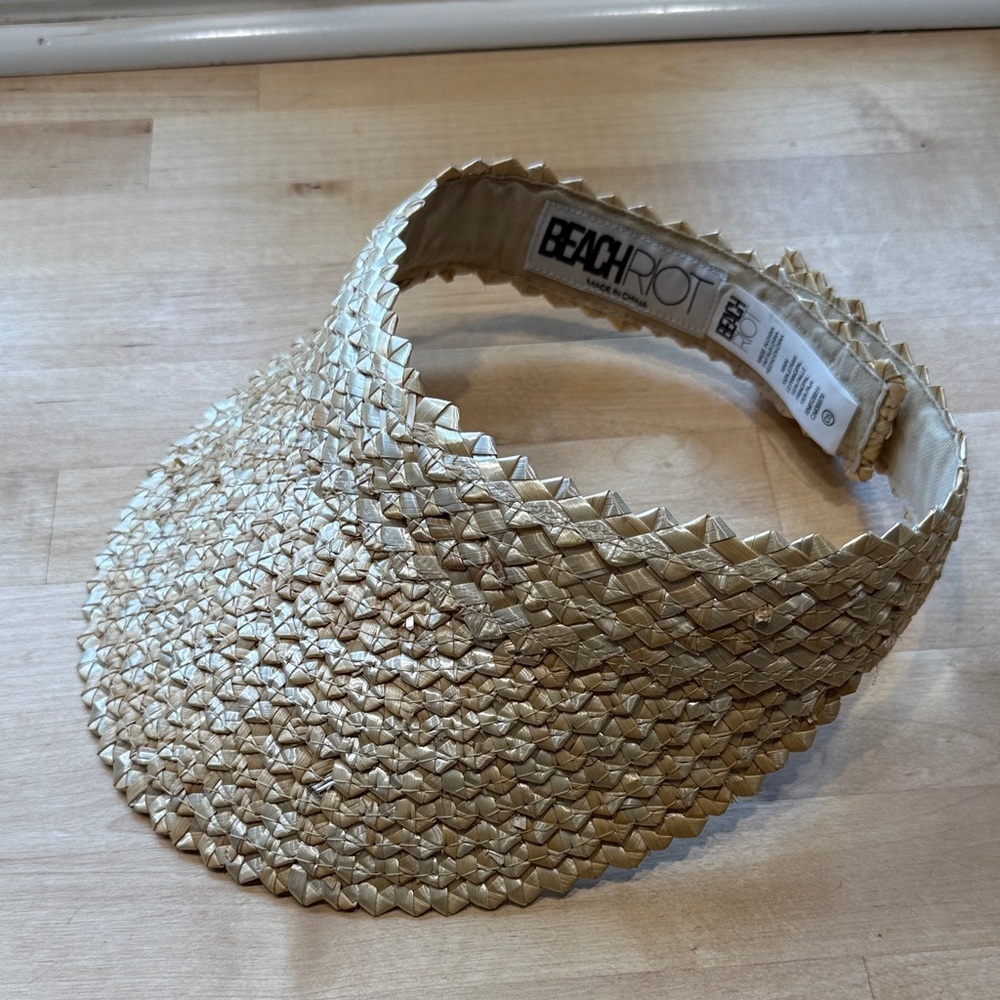 Beach Riot Straw Braided Visor OS